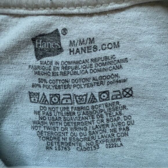 Hanes Kids Classic White Short Sleeve Tees Medium - Picture 3 of 4